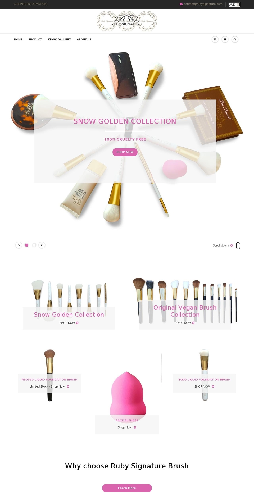 rubysignature.com shopify website screenshot
