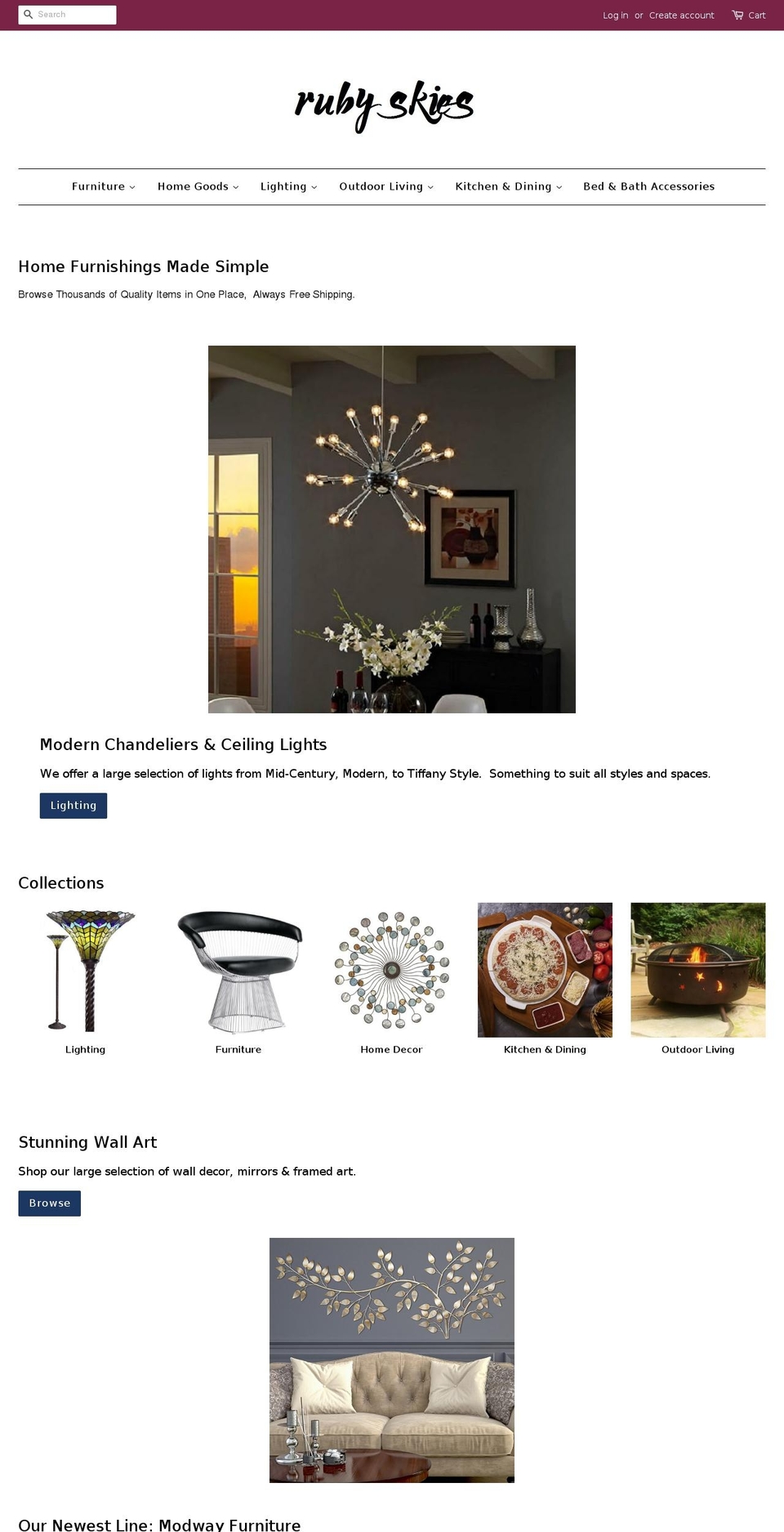 rubyskiesatnight.com shopify website screenshot