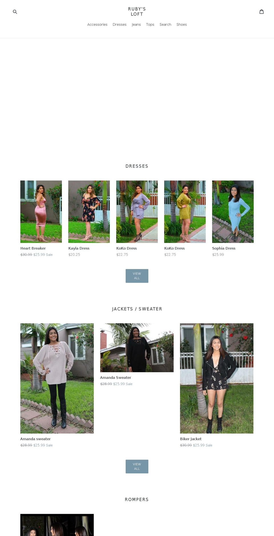 rubysloft.com shopify website screenshot