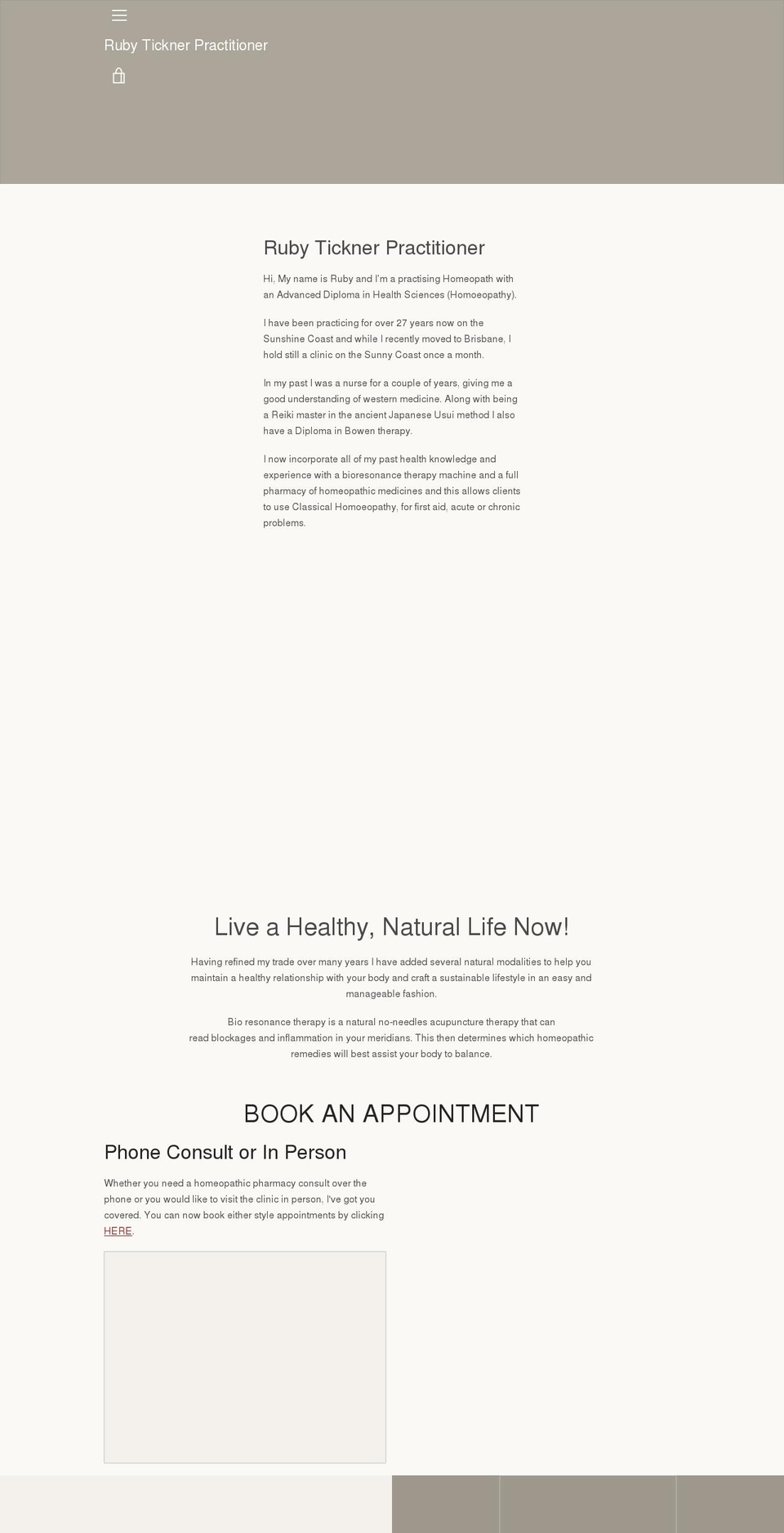 rubytickner.com.au shopify website screenshot