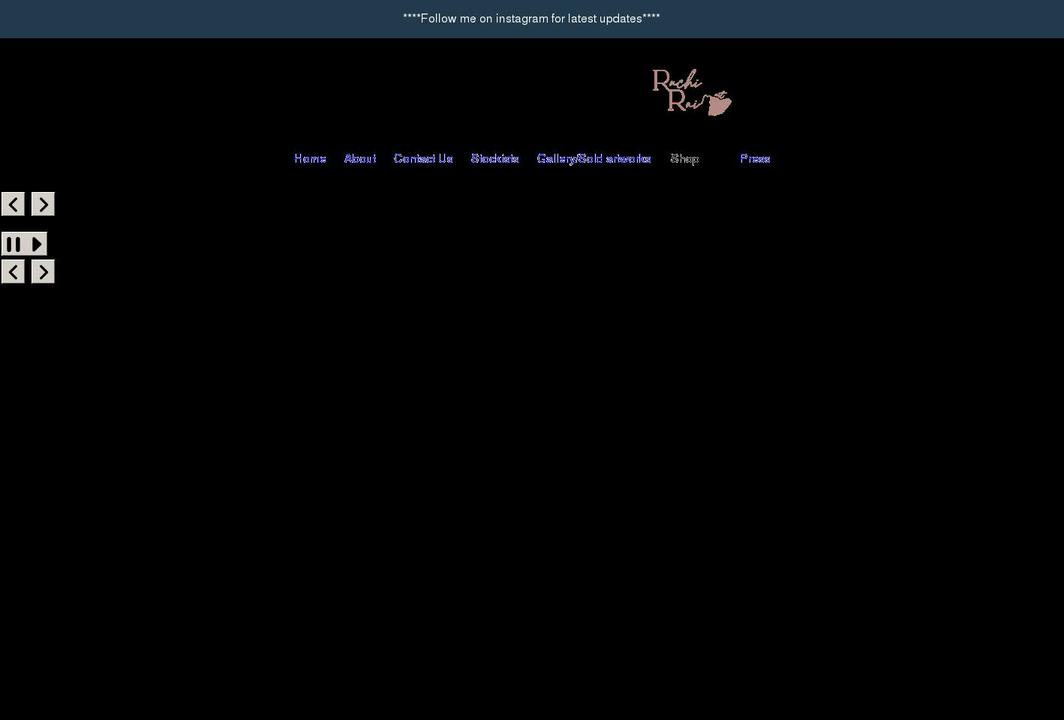 ruchiraiart.com shopify website screenshot