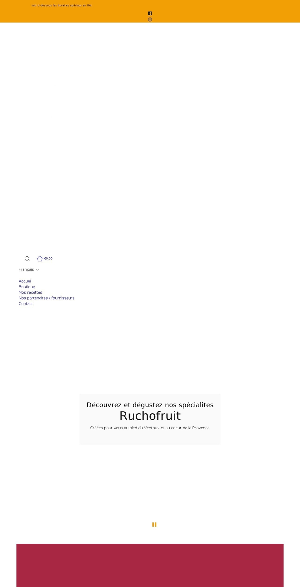 ruchofruit.fr shopify website screenshot