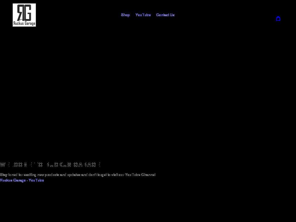 ruckusgarage.com shopify website screenshot