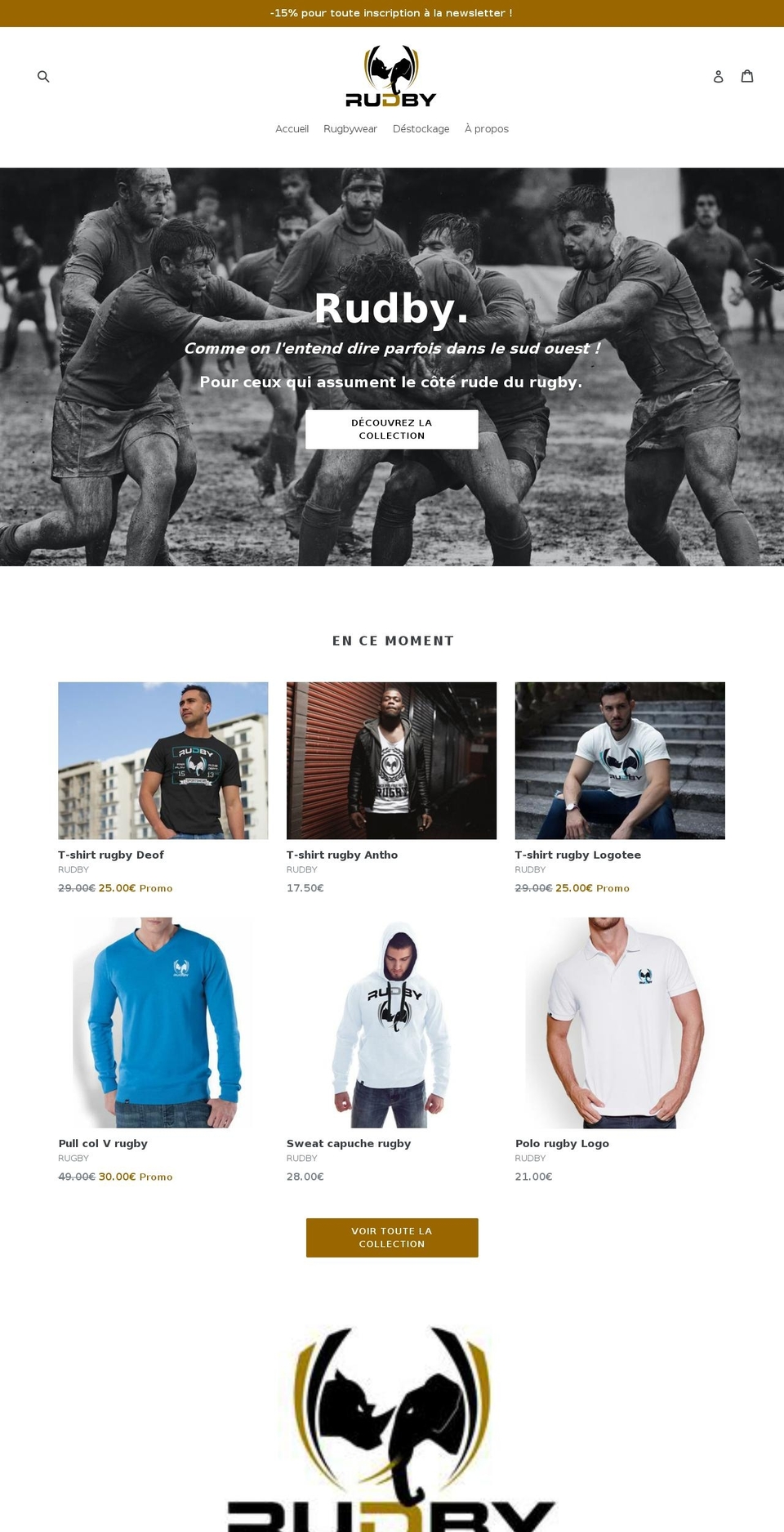 rudby.fr shopify website screenshot