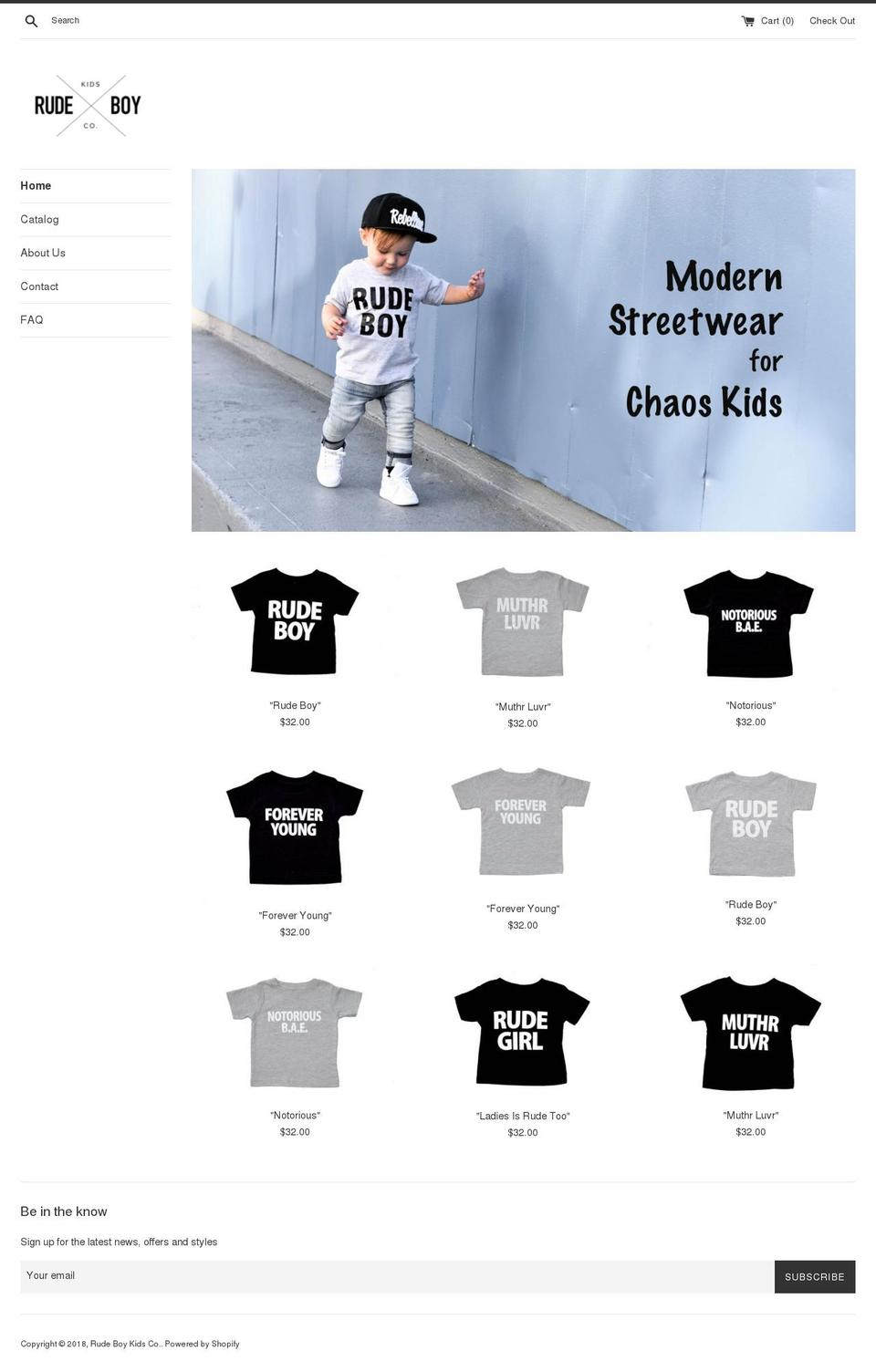 rudeboykidsco.com — Shopify storefront screenshot
