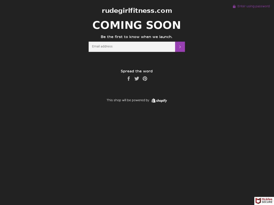 rudegirlfitness.com — Shopify storefront screenshot