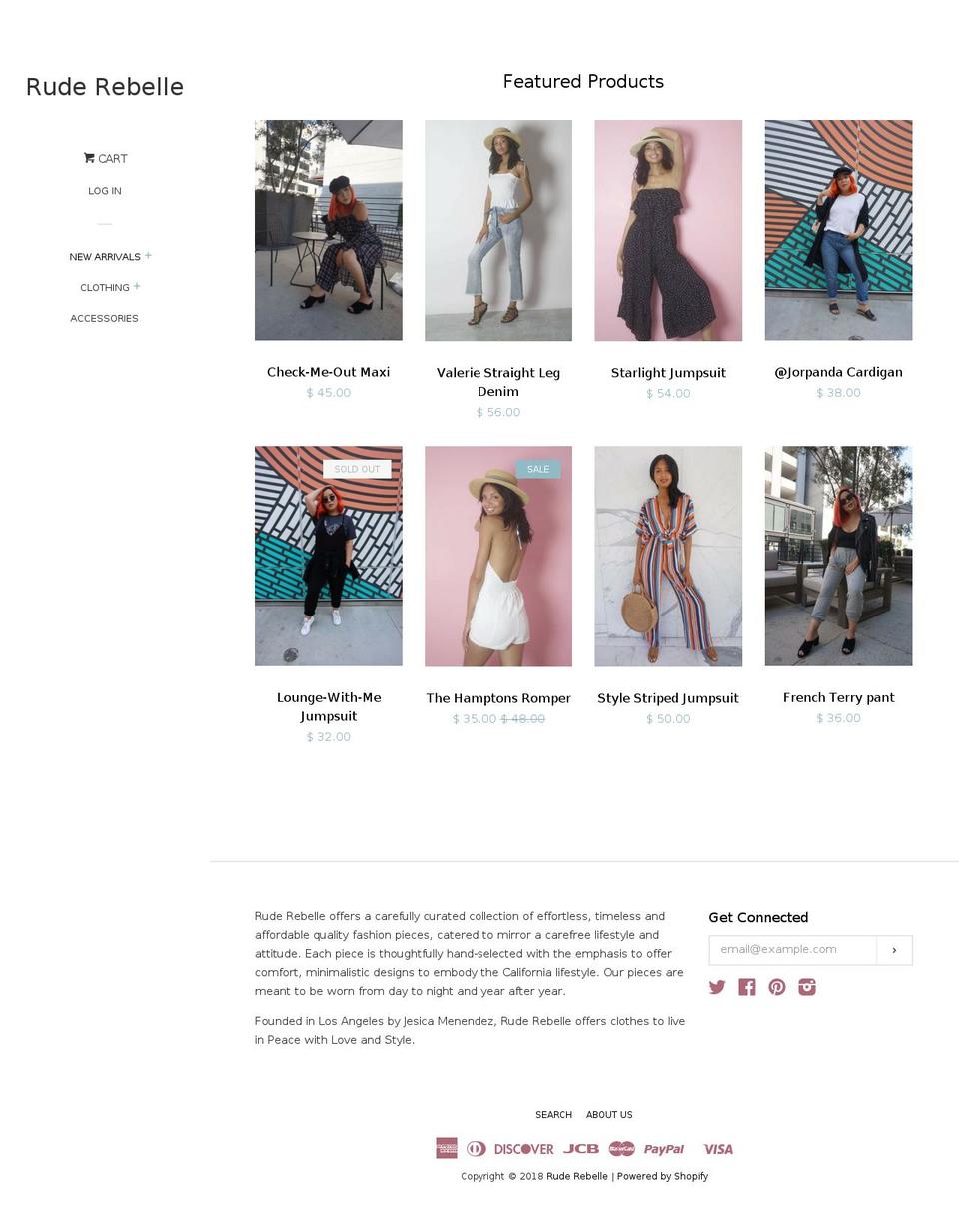 ruderebelle.com shopify website screenshot