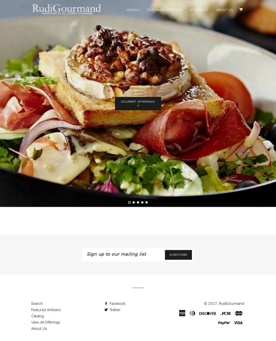 rudiandsons.net shopify website screenshot