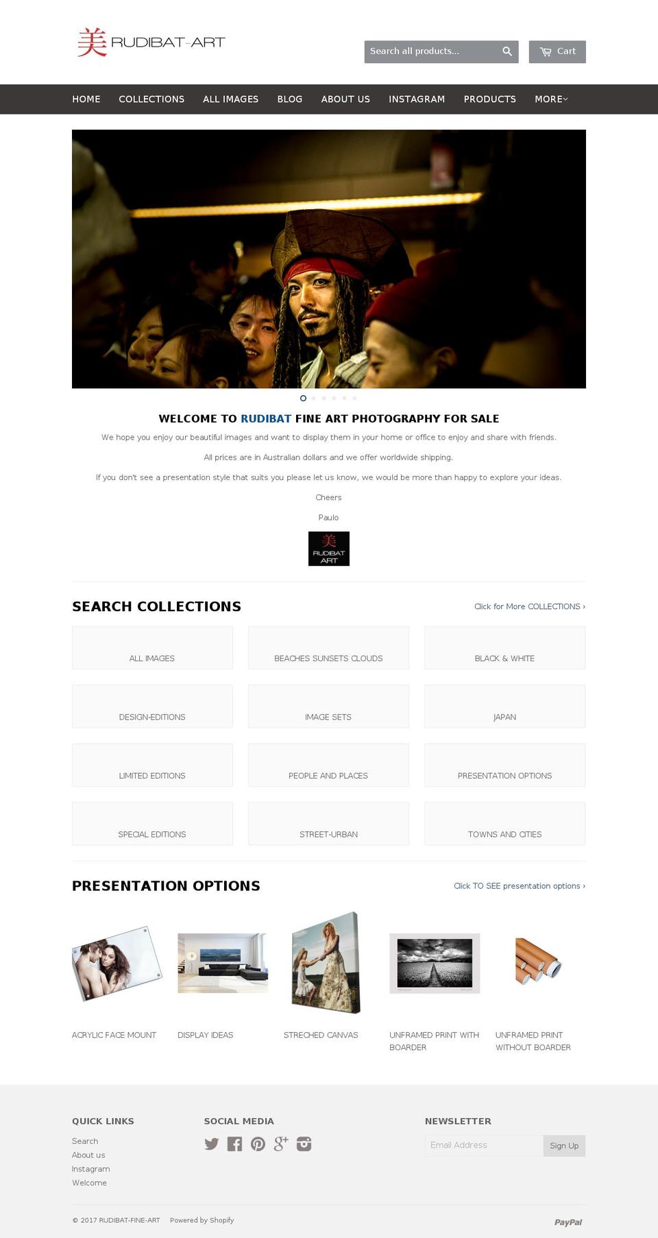 rudibat-art.com shopify website screenshot