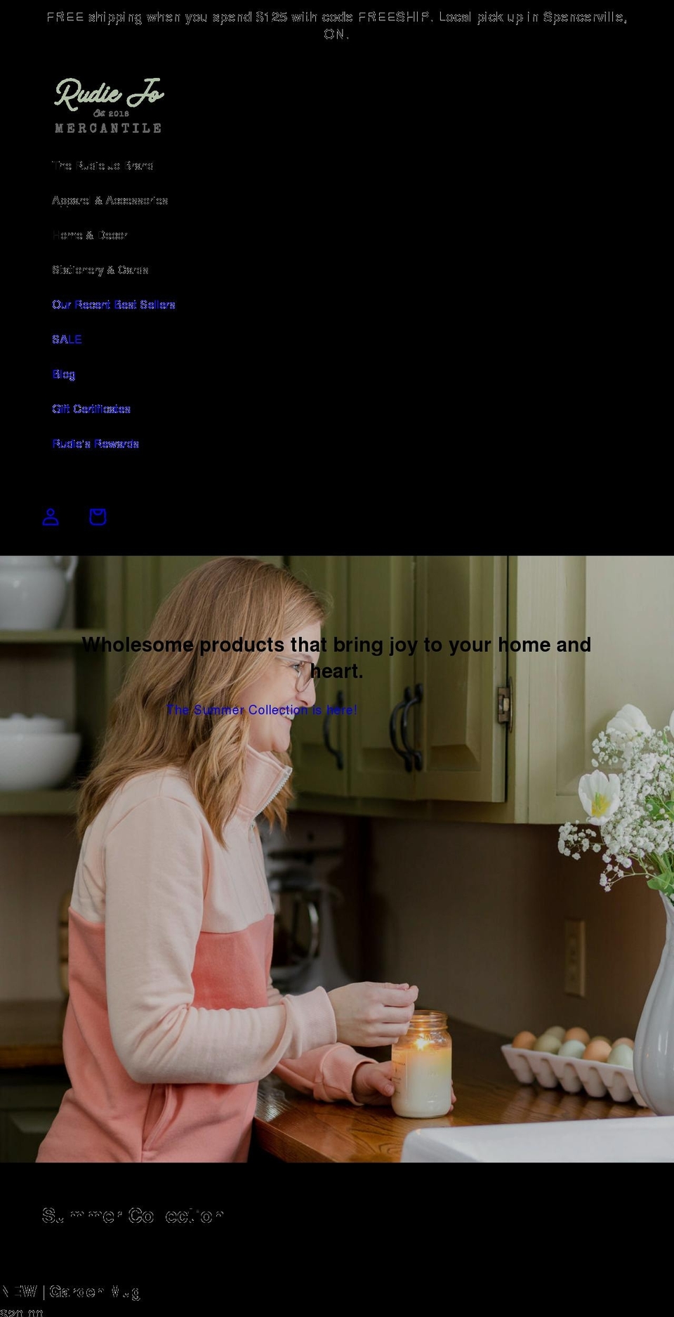 rudiejo.com shopify website screenshot
