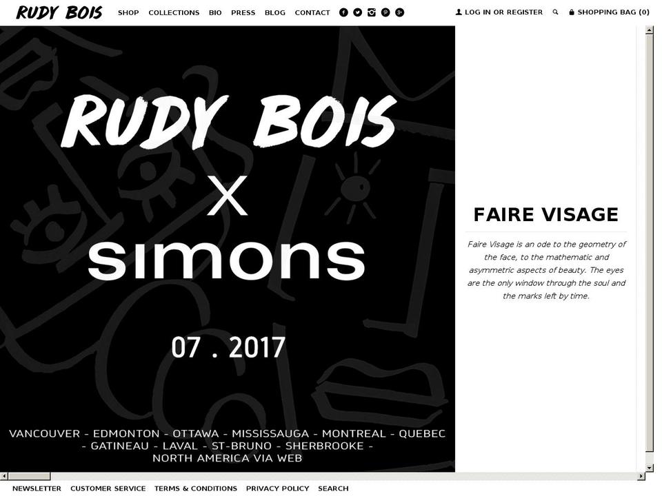 rudybois.com shopify website screenshot