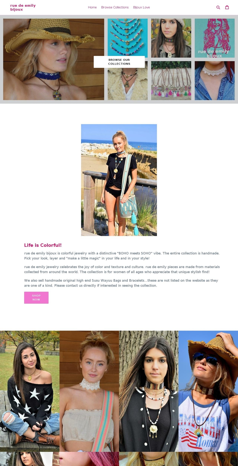 ruedeemilybijoux.com — Shopify storefront screenshot