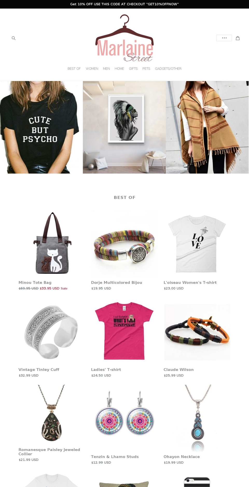 ruedemarlaine.com — Shopify storefront screenshot