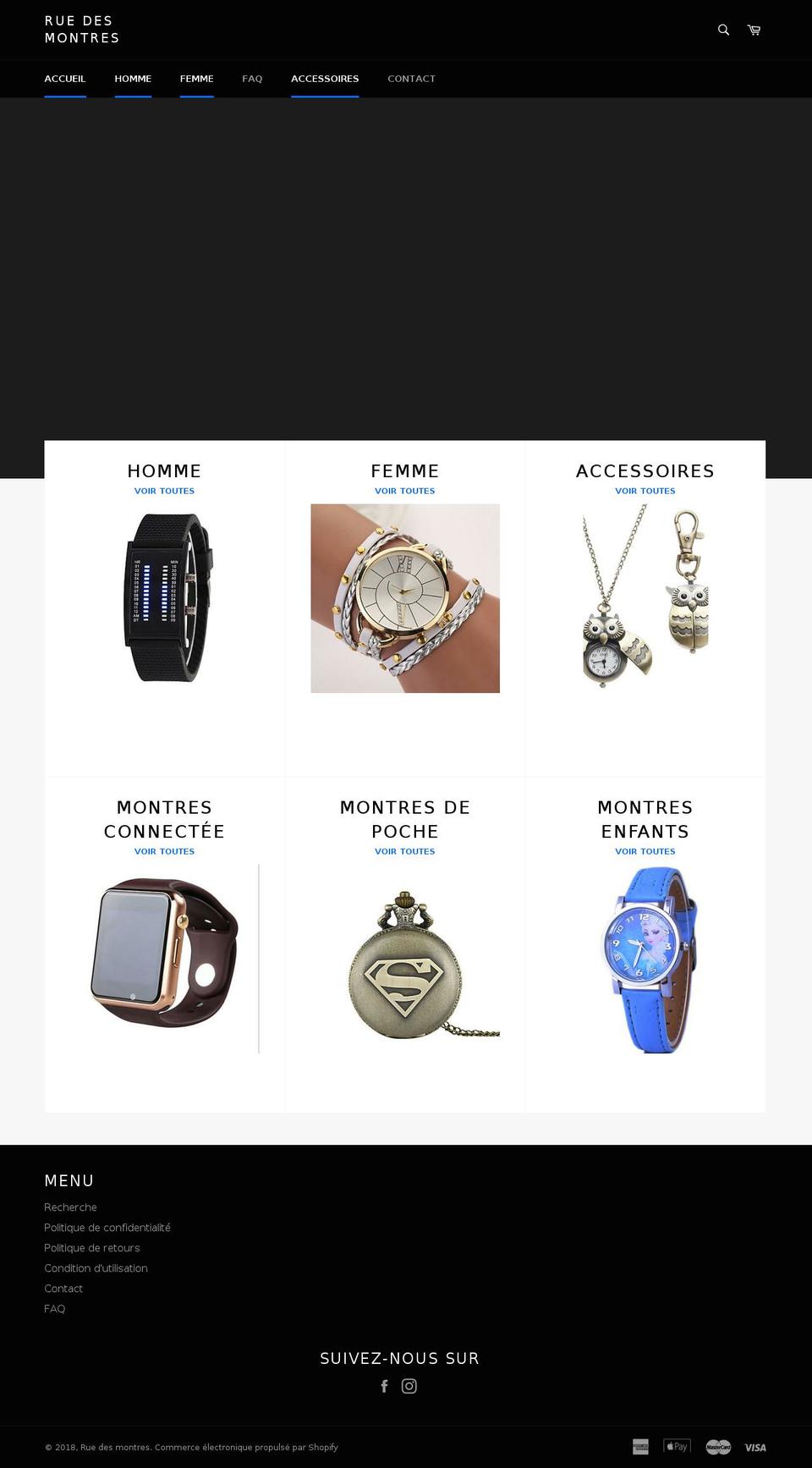 ruedesmontres.com — Shopify storefront screenshot