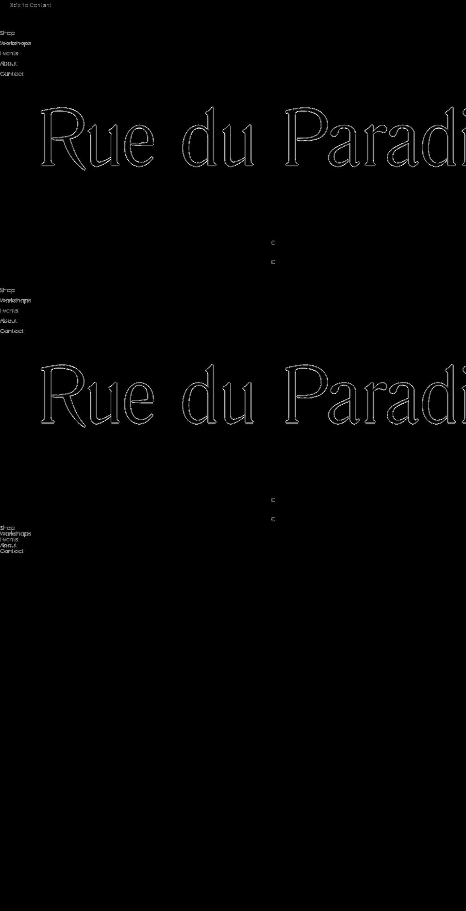 rueduparadislingerie.com shopify website screenshot