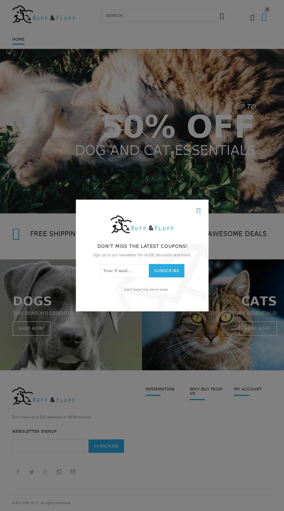 ruffandfluff.com — Shopify storefront screenshot