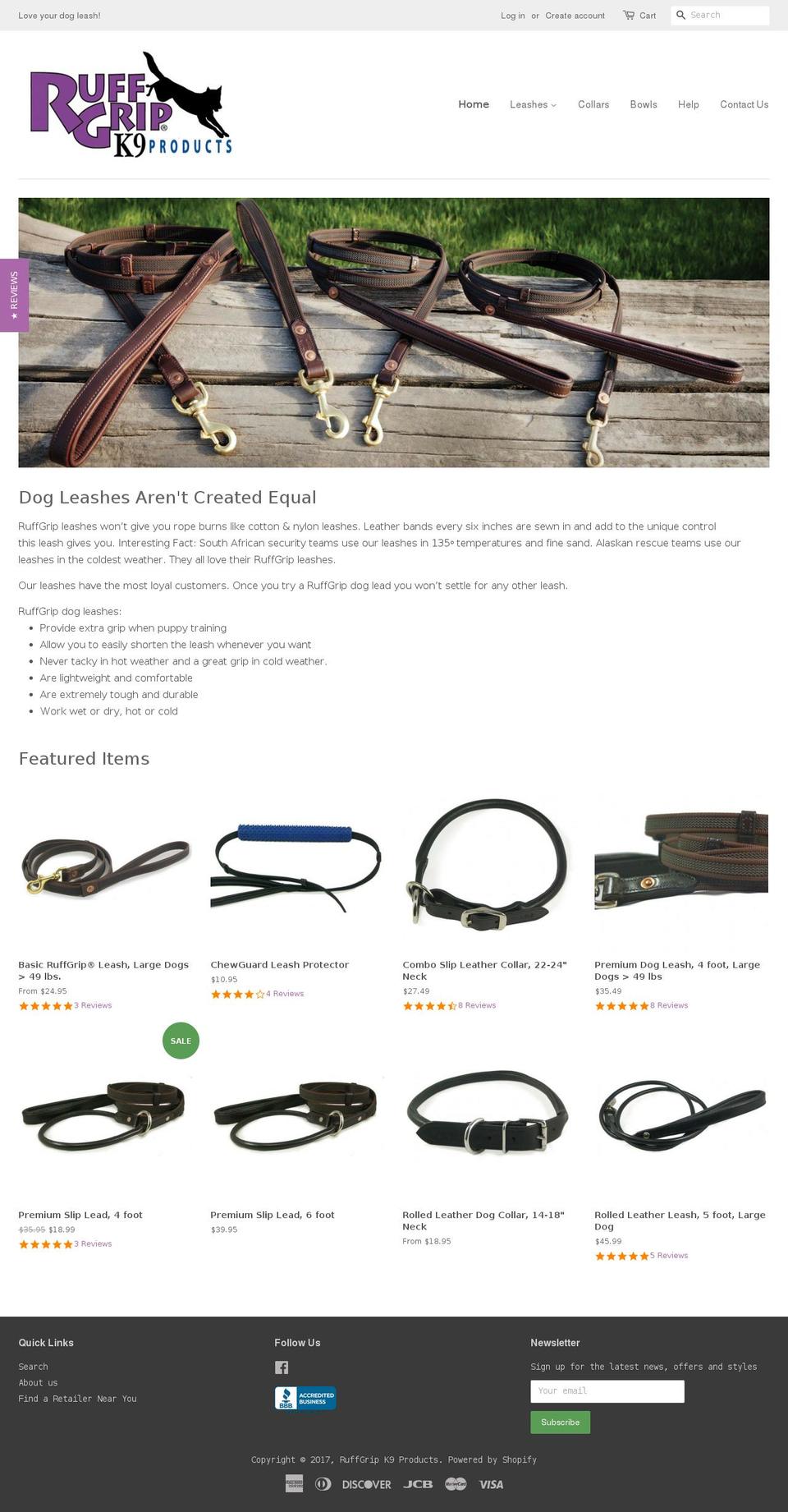 ruffgrip.com shopify website screenshot