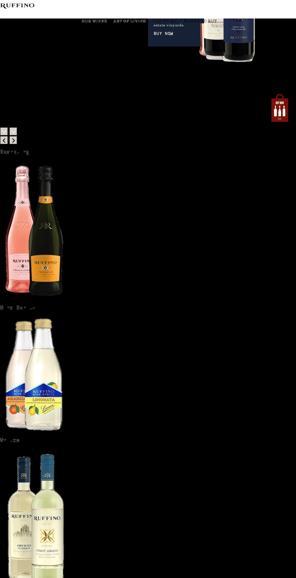 ruffino.com shopify website screenshot