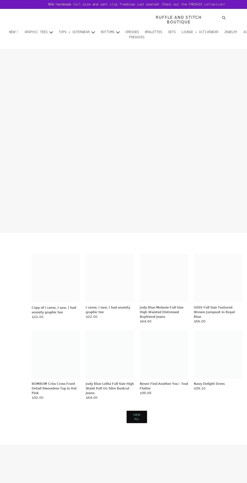 ruffleandstitch.com shopify website screenshot