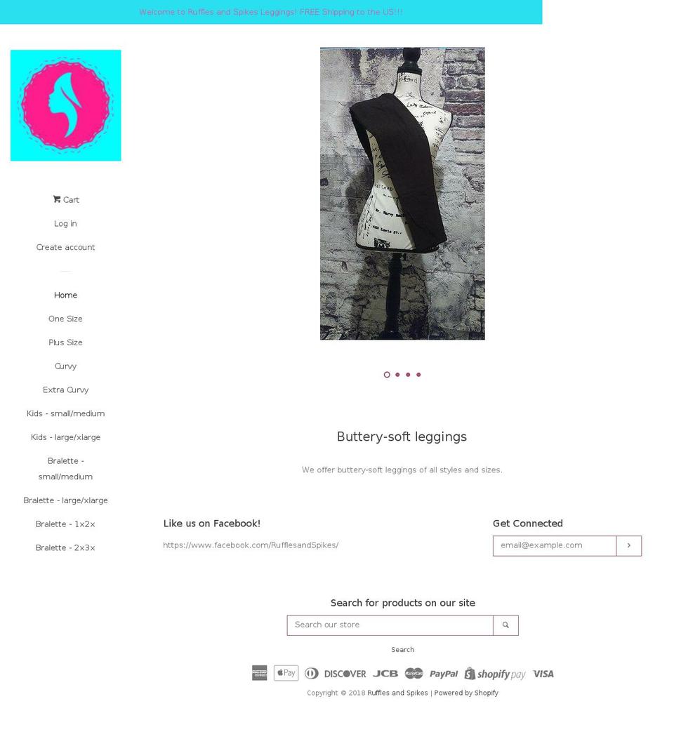 rufflesandspikes.com shopify website screenshot