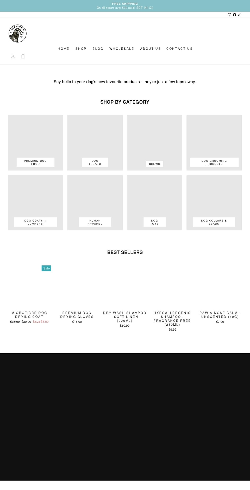 ruffleysonline.com shopify website screenshot