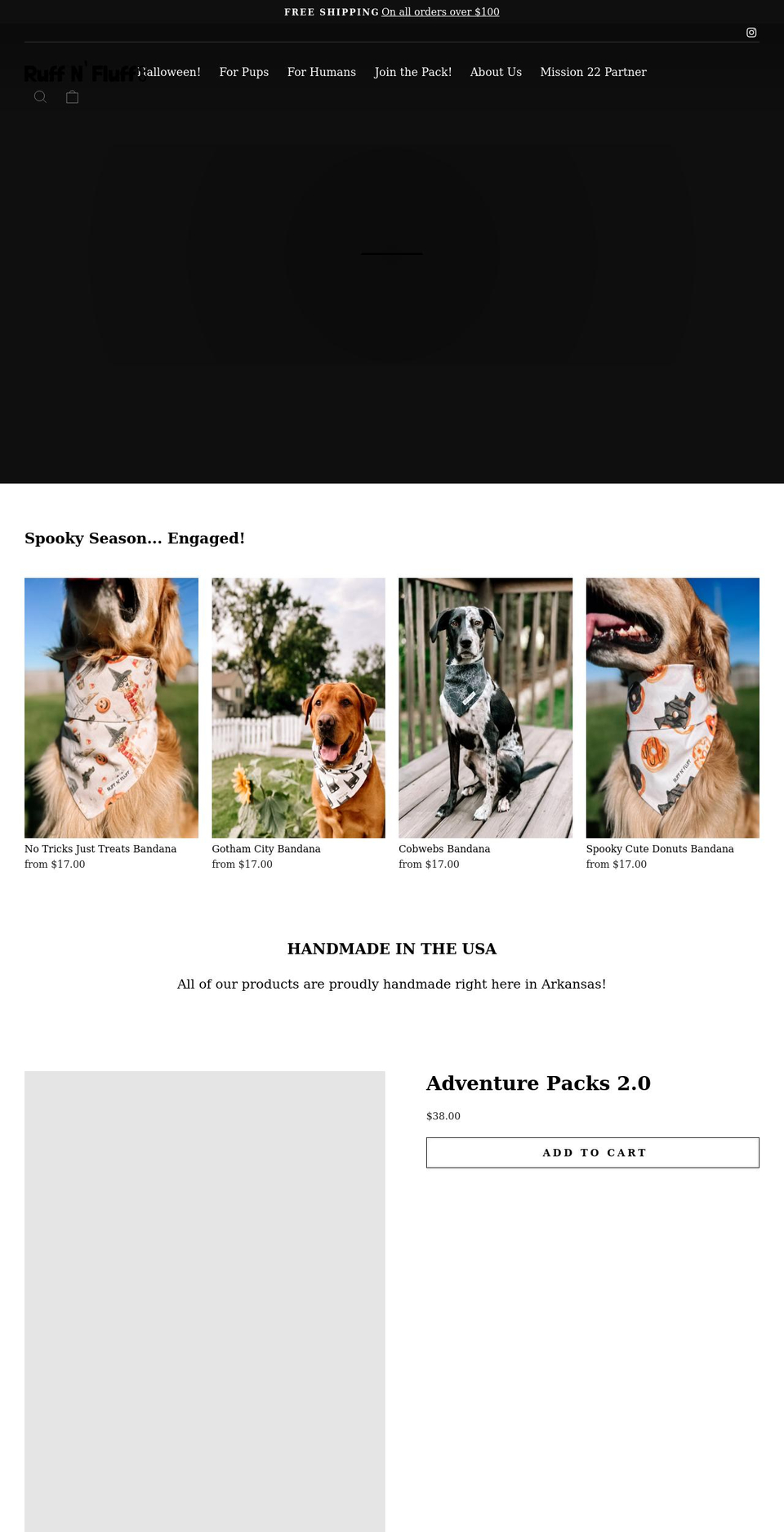 ruffnfluff.com shopify website screenshot