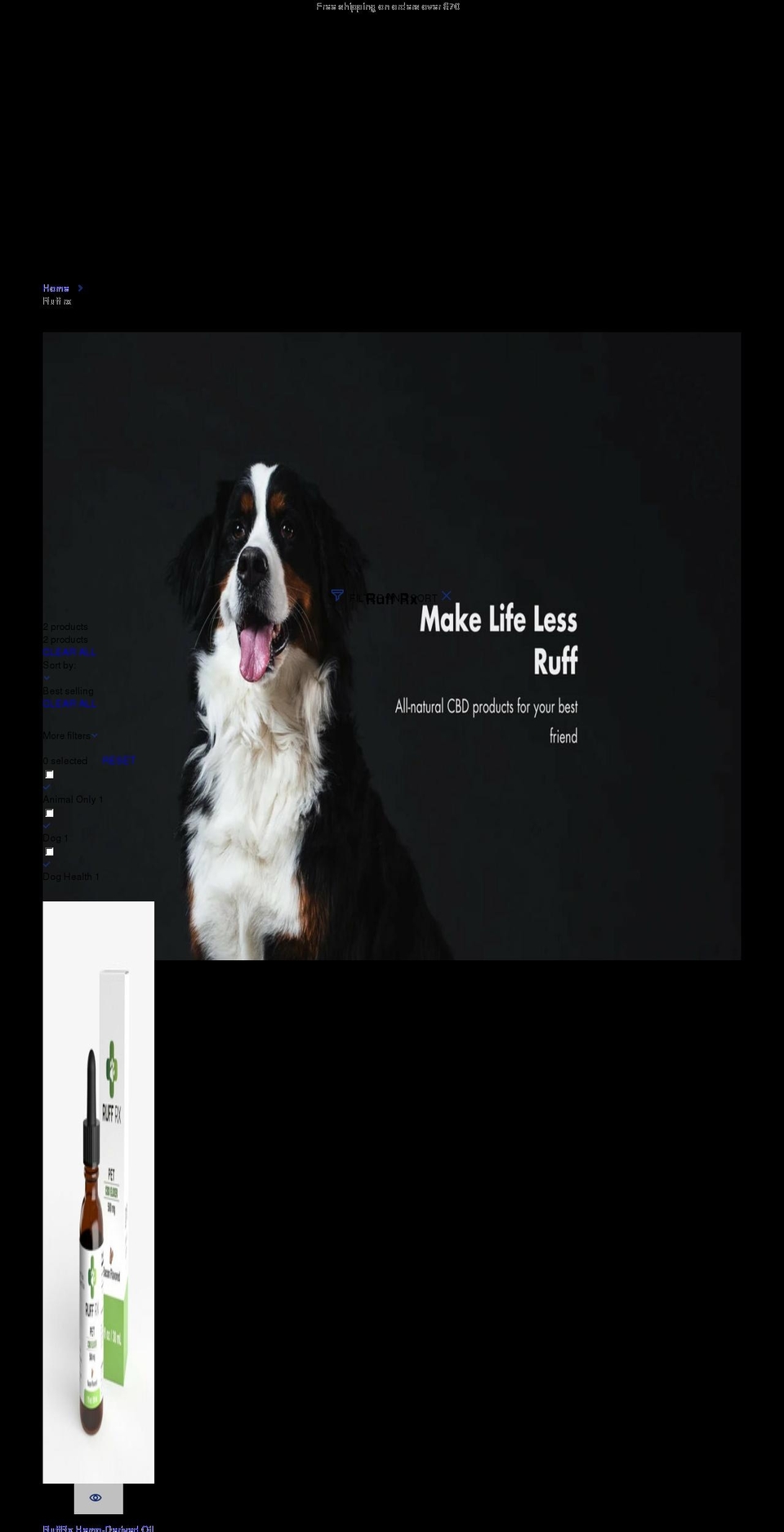 ruffrx.com shopify website screenshot