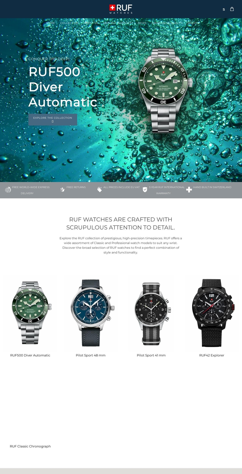rufwatches.com — Shopify storefront screenshot