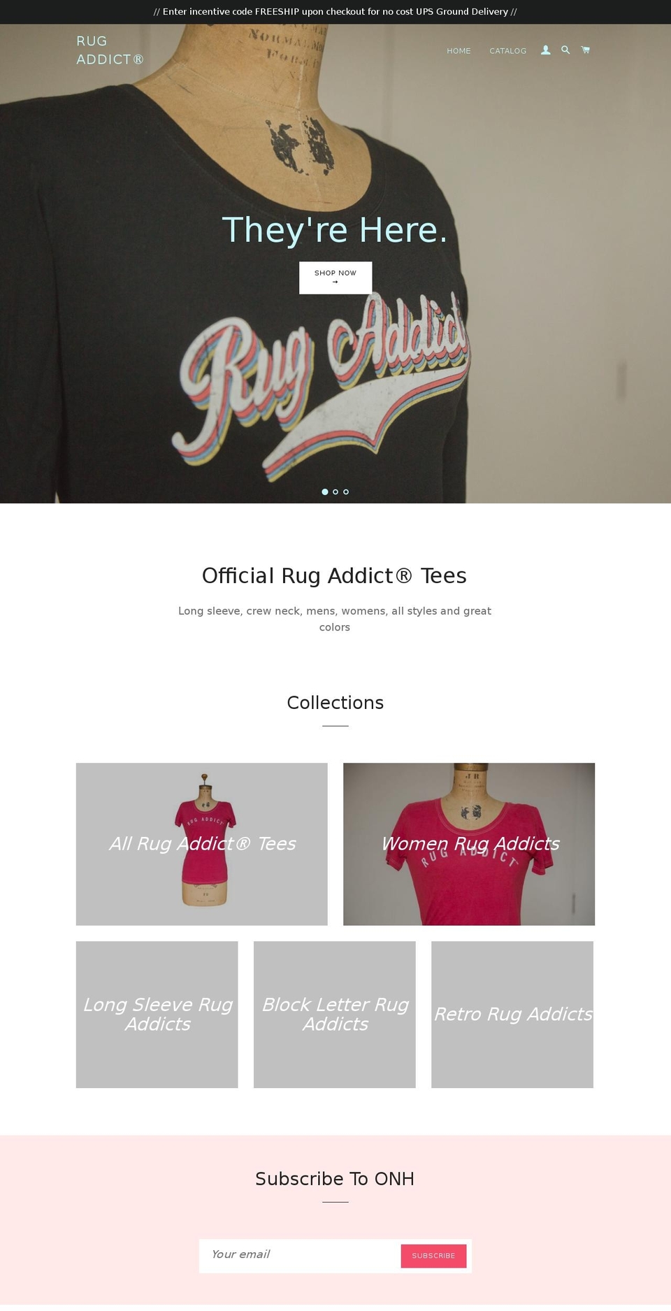 rugaddict.com shopify website screenshot