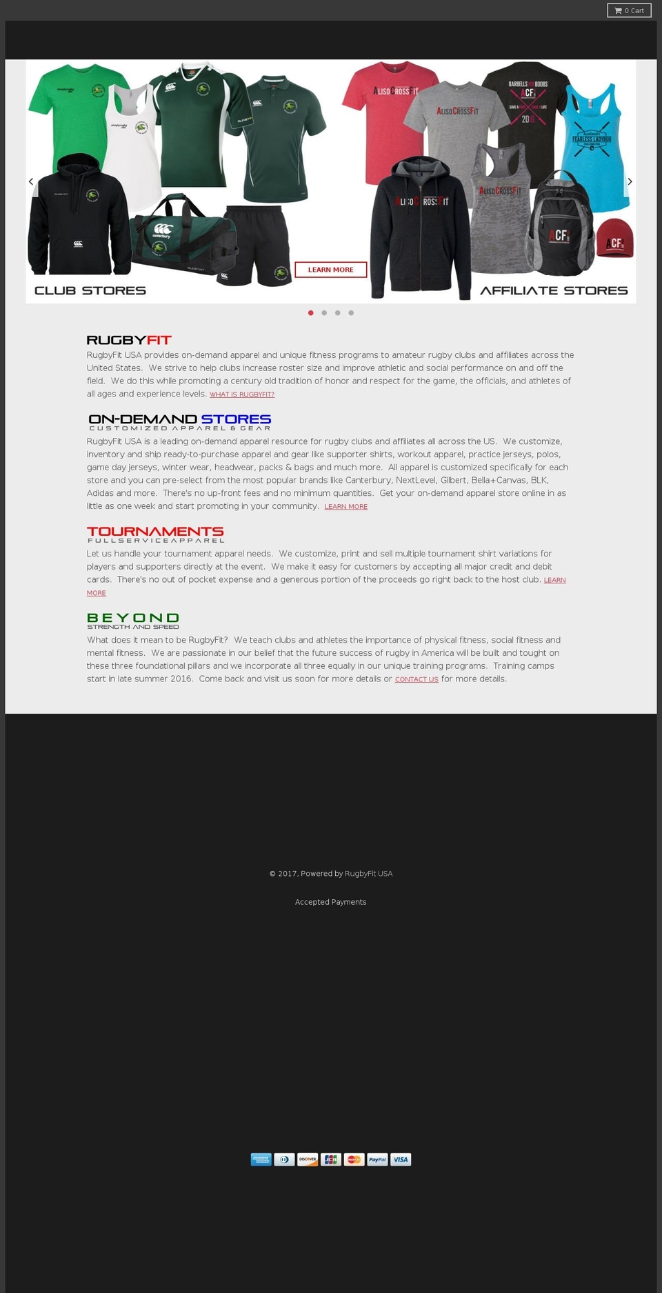 rugbyfit.com shopify website screenshot