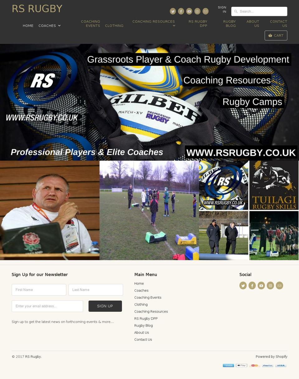 rugbymasterclass.com shopify website screenshot