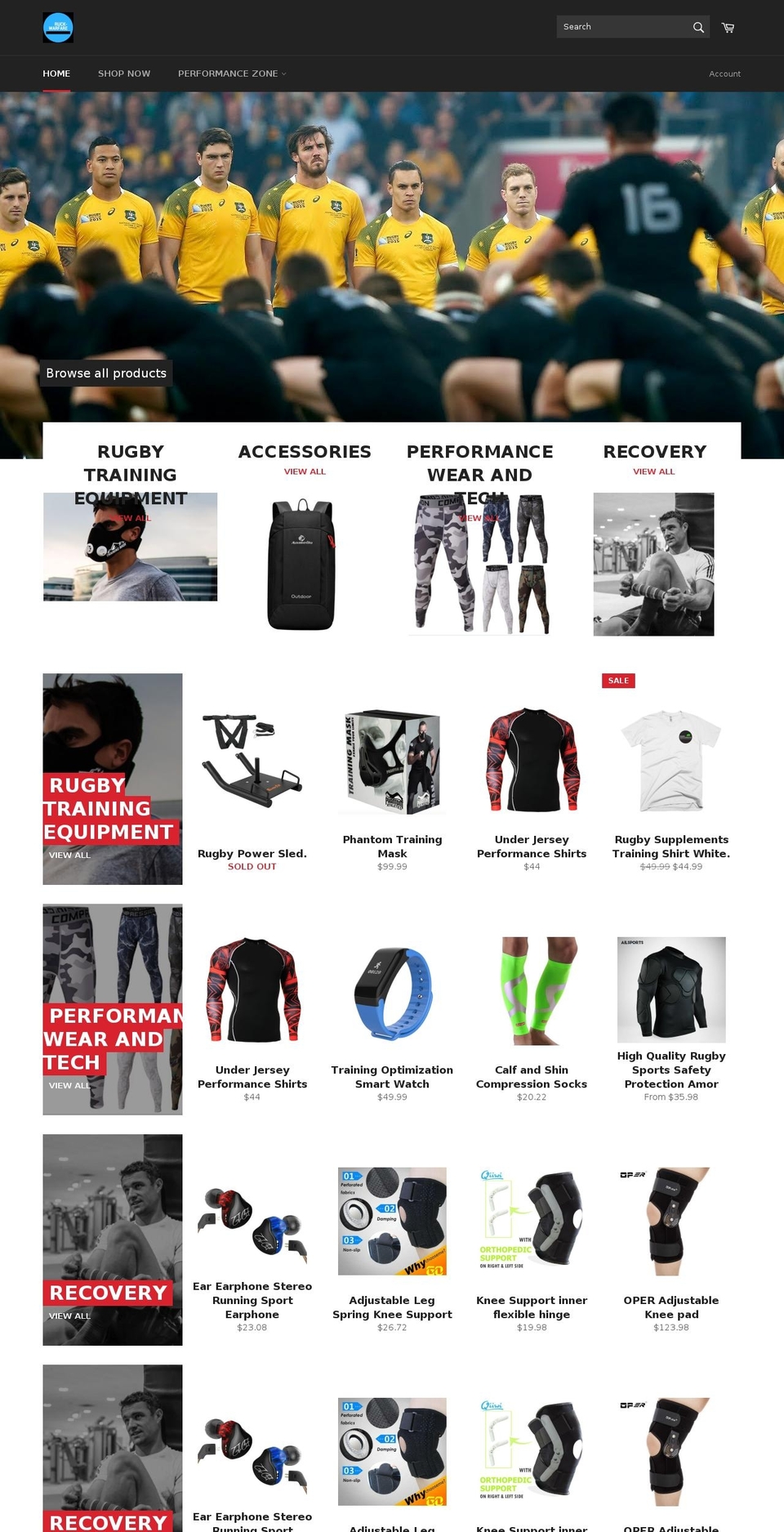 rugbysupplement.com shopify website screenshot
