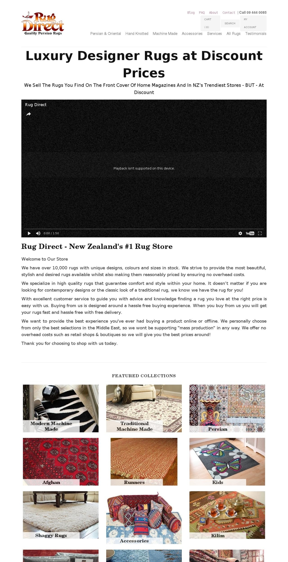 rugdirect.co.nz shopify website screenshot