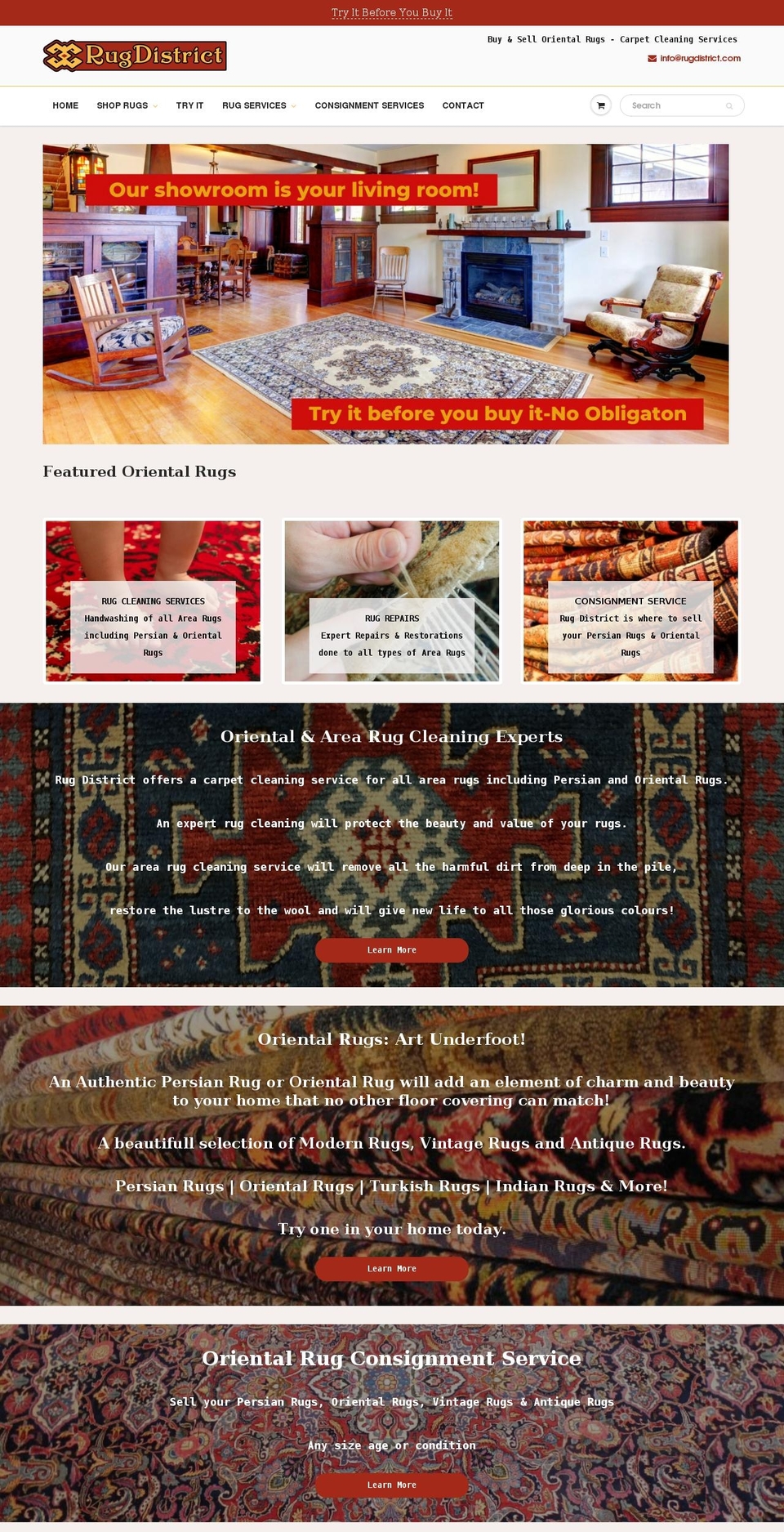 rugdistrict.com shopify website screenshot