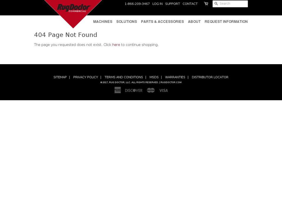 rugdoctordealer.com shopify website screenshot