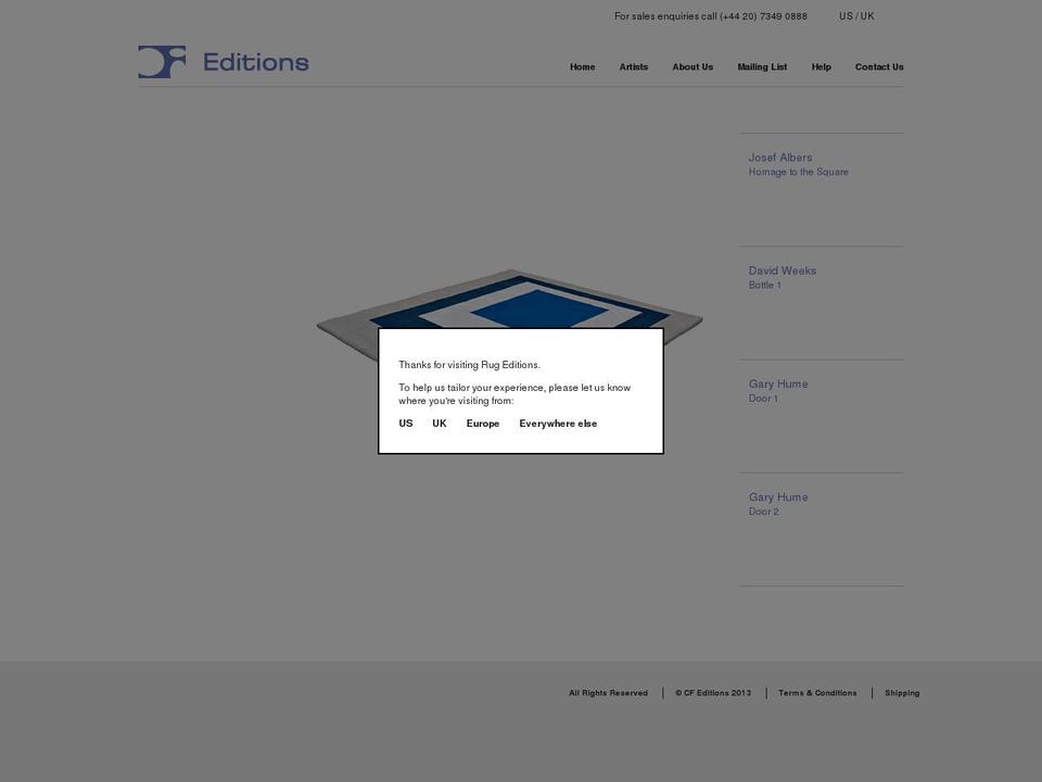 rugeditions.com shopify website screenshot