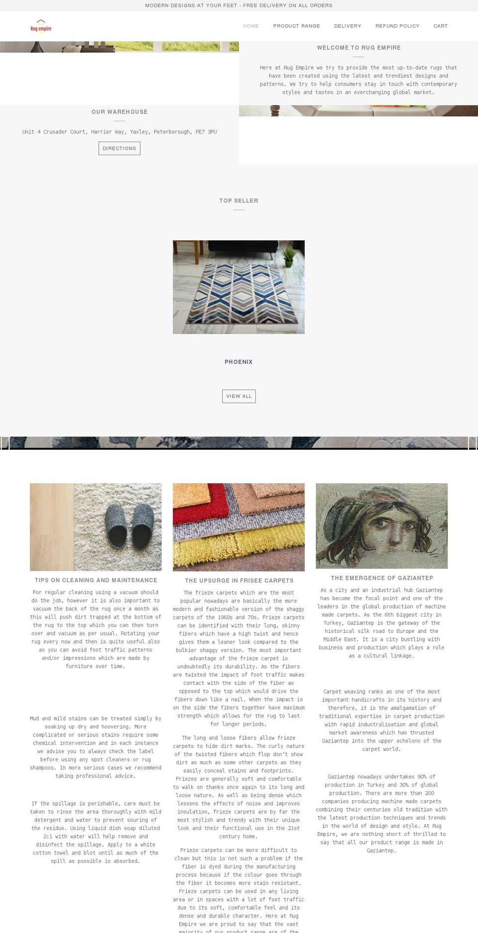 rugempire.co.uk shopify website screenshot