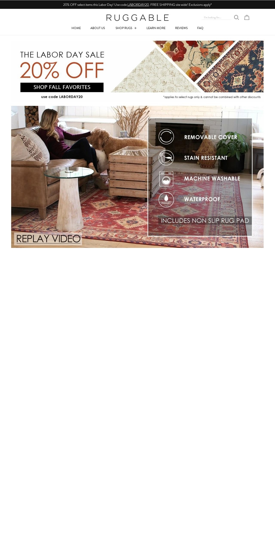 Ruggable | Live \u0026 Backed Up 5-9-18 Shopify theme site example ruggable.net