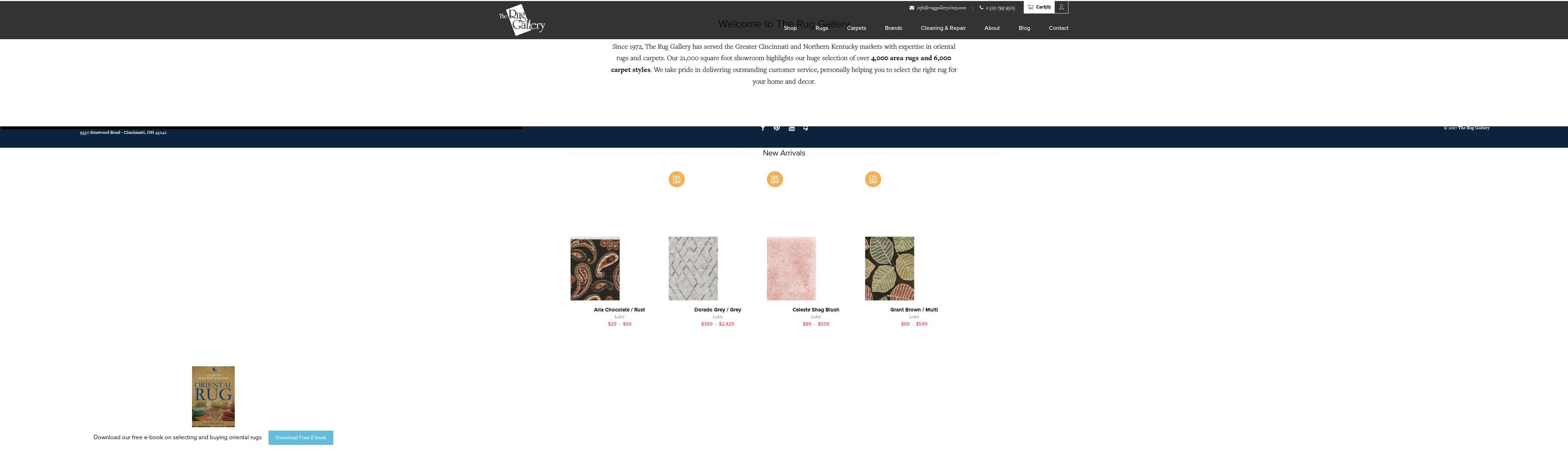 The Rug Gallery v1.0 Shopify theme site example ruggallerycincy.net
