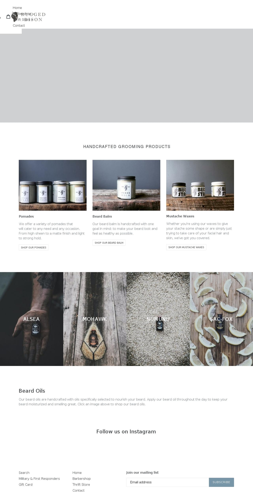 ruggedbison.com — Shopify storefront screenshot