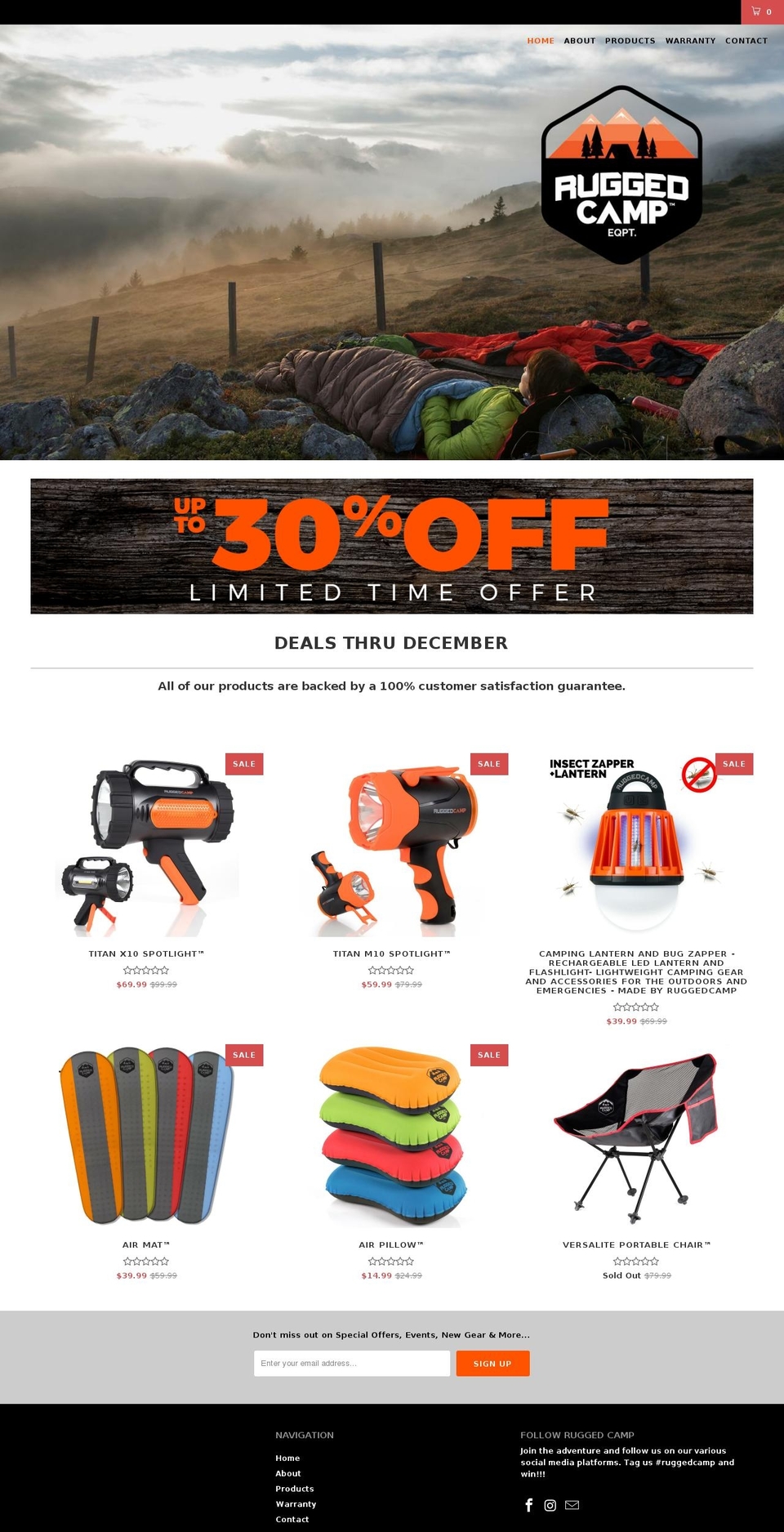 ruggedcamp.com shopify website screenshot