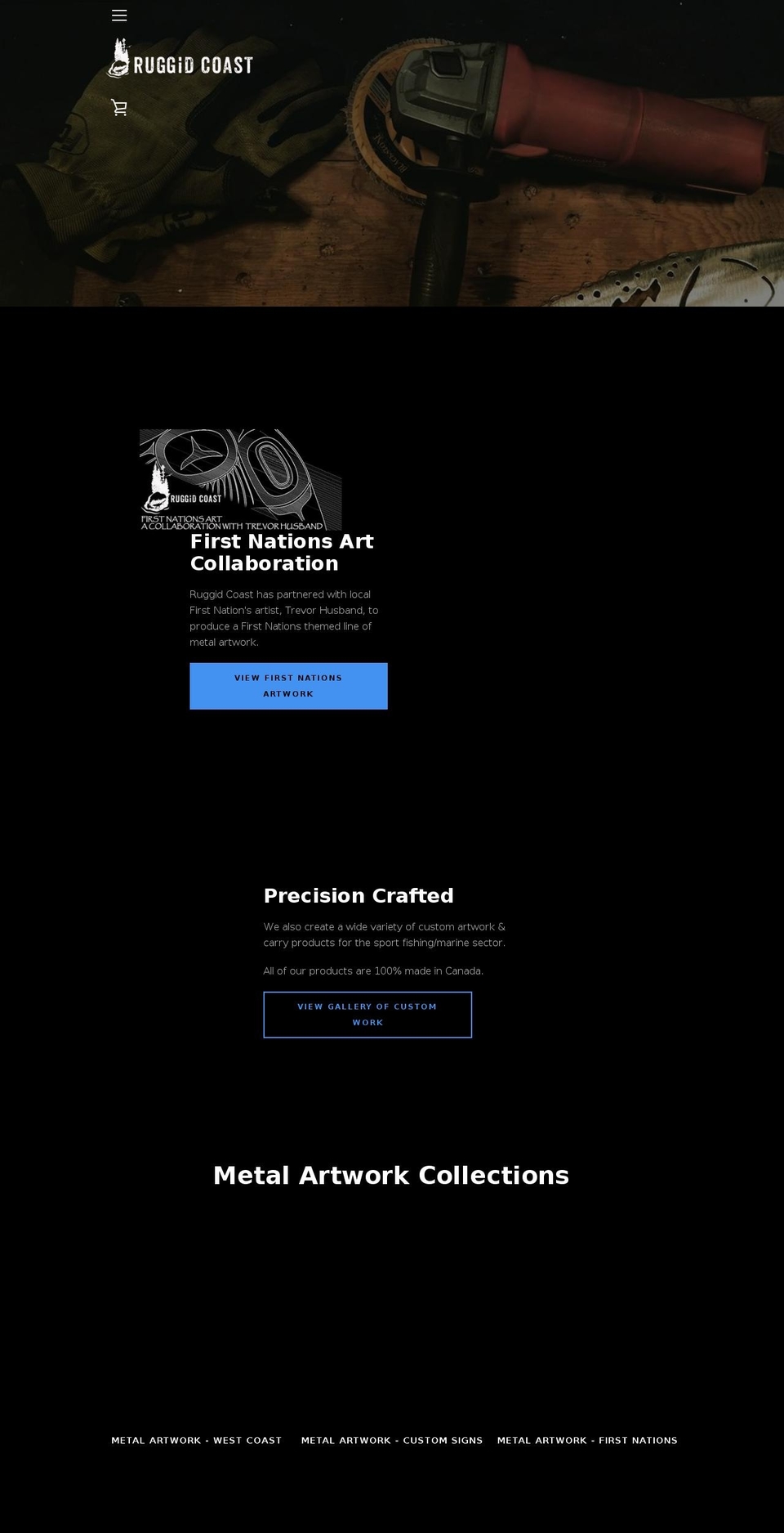 ruggedcoastartwork.com shopify website screenshot