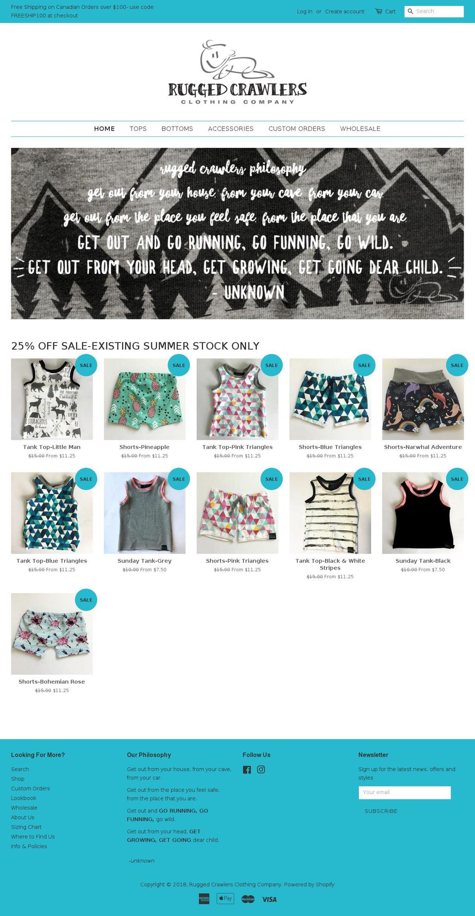 ruggedcrawlers.com — Shopify storefront screenshot