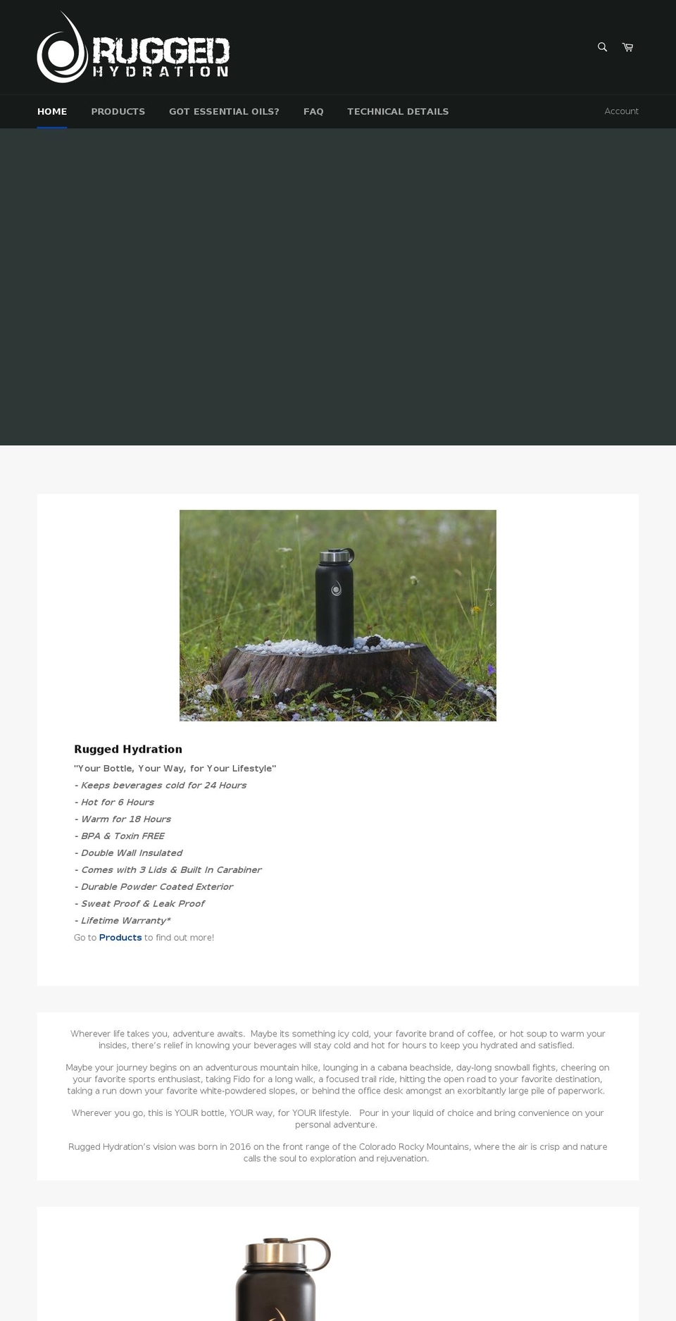 ruggedhydration.com shopify website screenshot