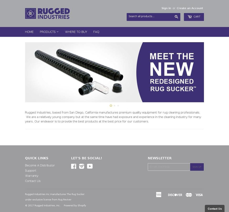 ruggedind.com shopify website screenshot