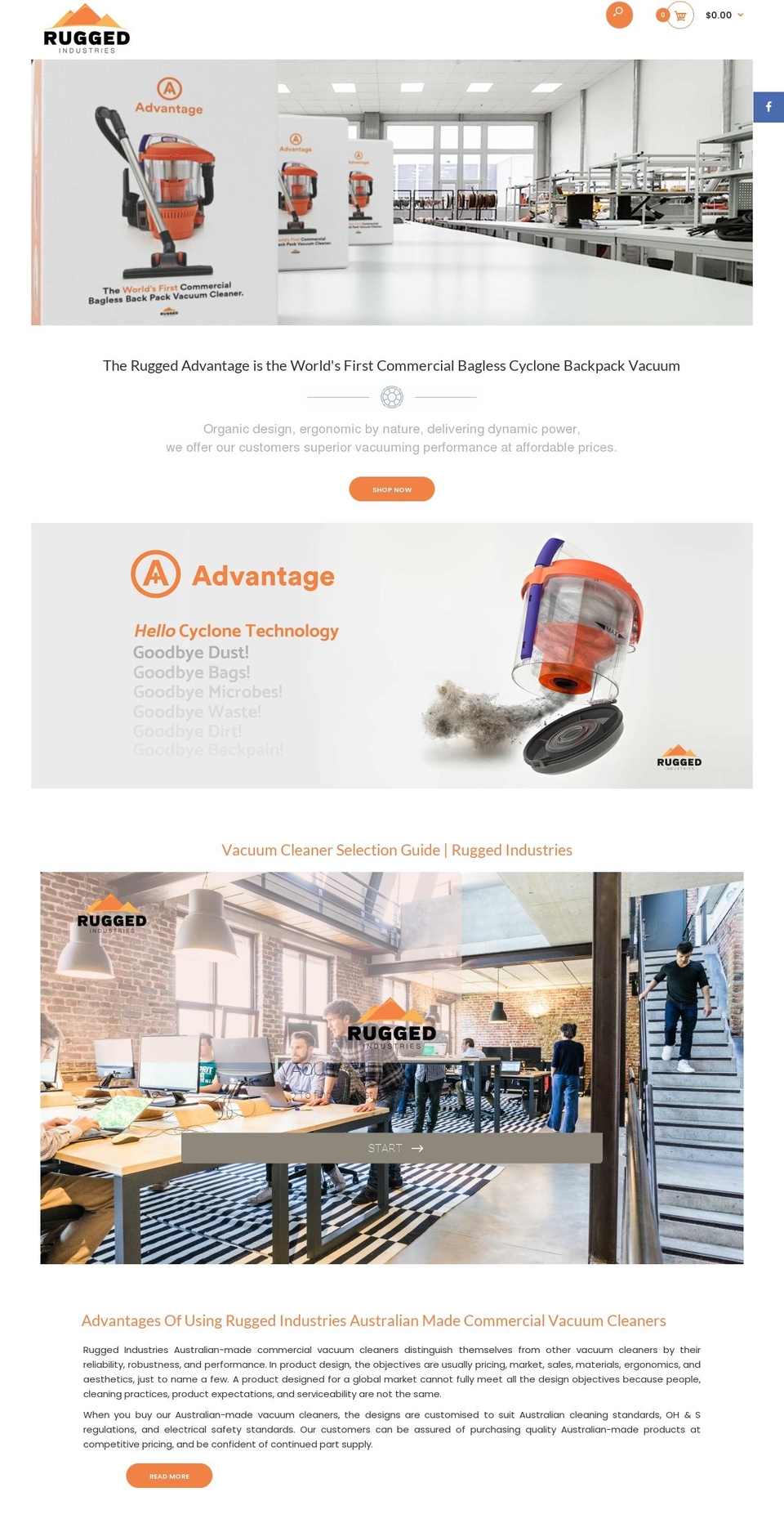 ruggedindustries.com.au shopify website screenshot