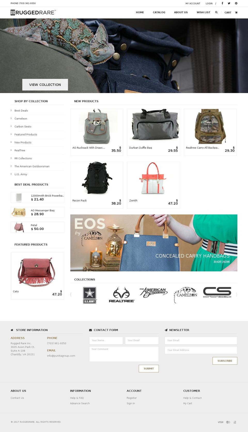 ruggedrare.com shopify website screenshot