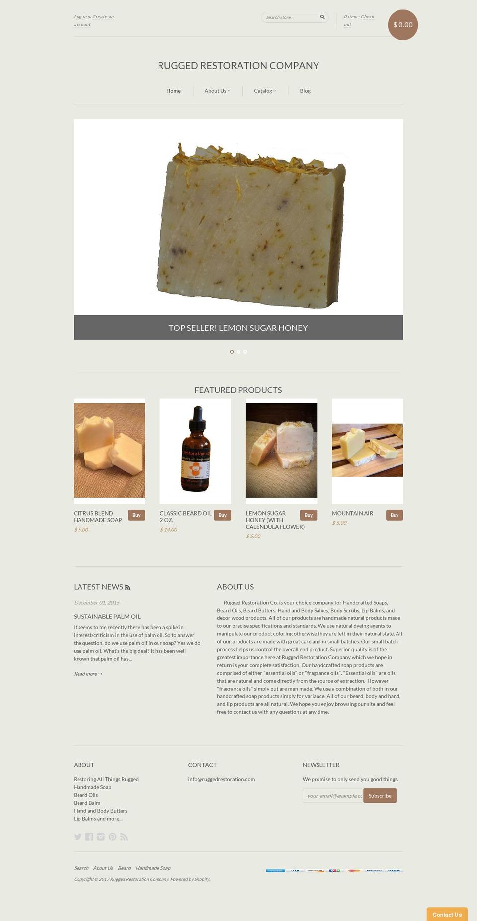 ruggedrestoration.com shopify website screenshot