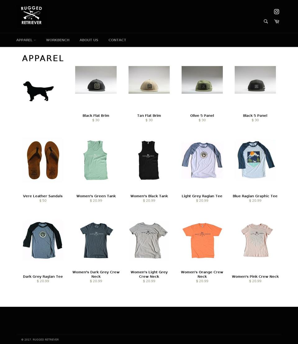 ruggedretriever.com shopify website screenshot