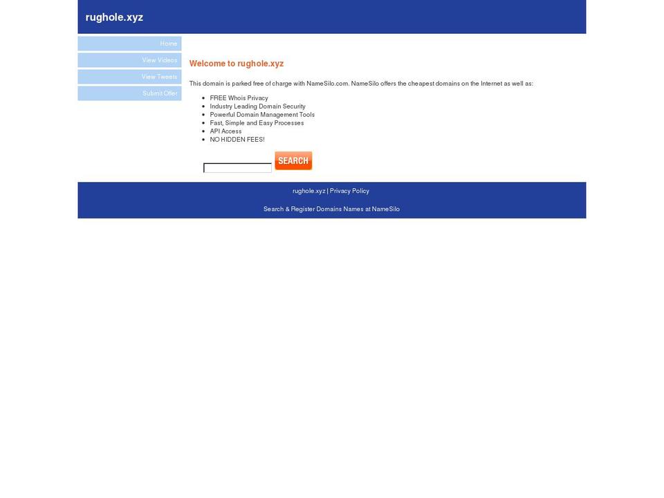 rughole.xyz shopify website screenshot